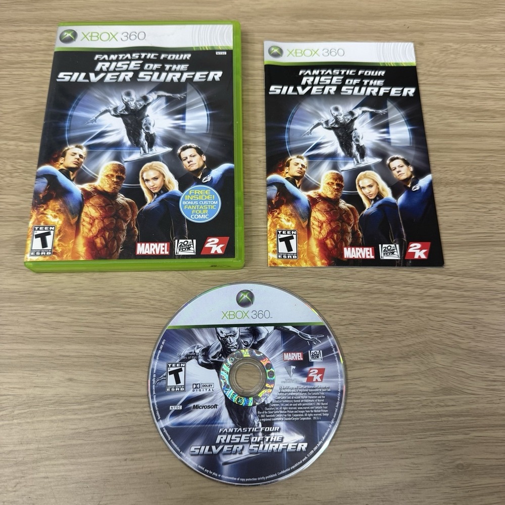 Fantastic Four Rise Of The Silver Surfer Xbox 360 - CIB Complete Tested Working